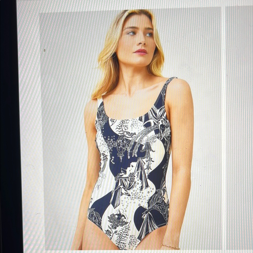 Tory Burch Elegant Black and White Women's Swimsuit NWT